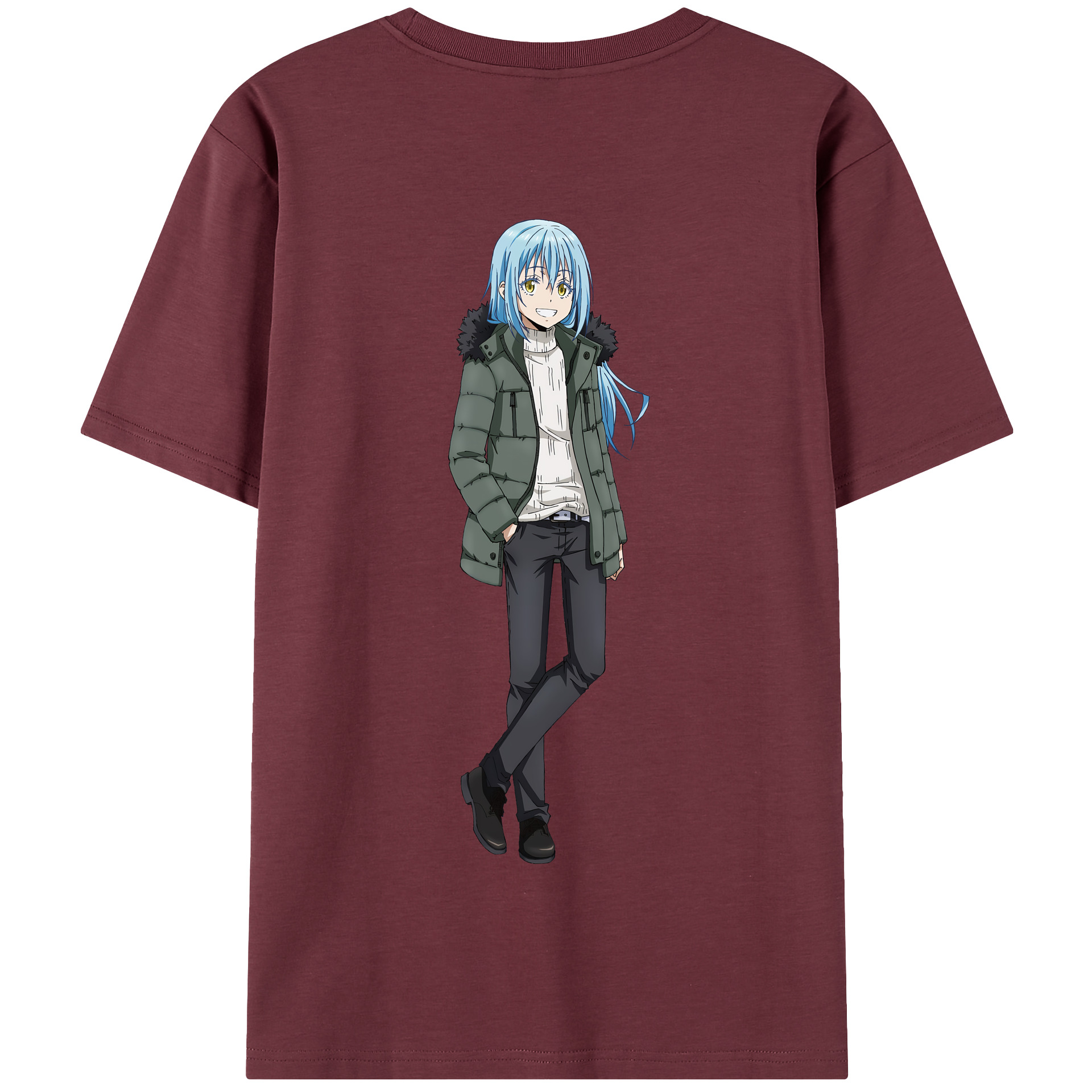（画像用） 転スラ Regarding Reincarnated to Slime 綿100％半袖Tシャツ（背面プリント）